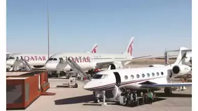 القطرية تعرض أحدث طائراتها بمعرض دبي للطيران